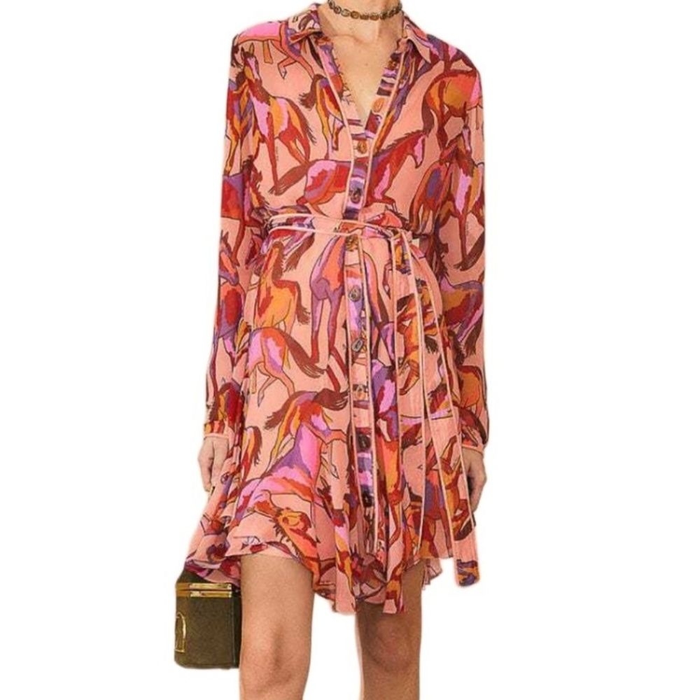FARM Rio Large Dress With Horses